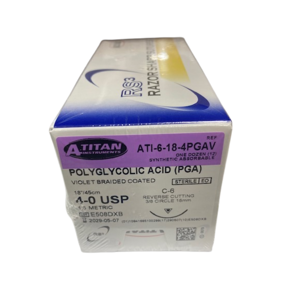Absorbable PGA(Vicryl) Violet & Braided 18" C-6 Needle