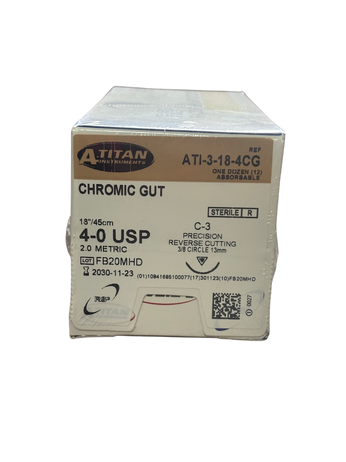 Absorbable Chromic Gut Suture, 18", C-3