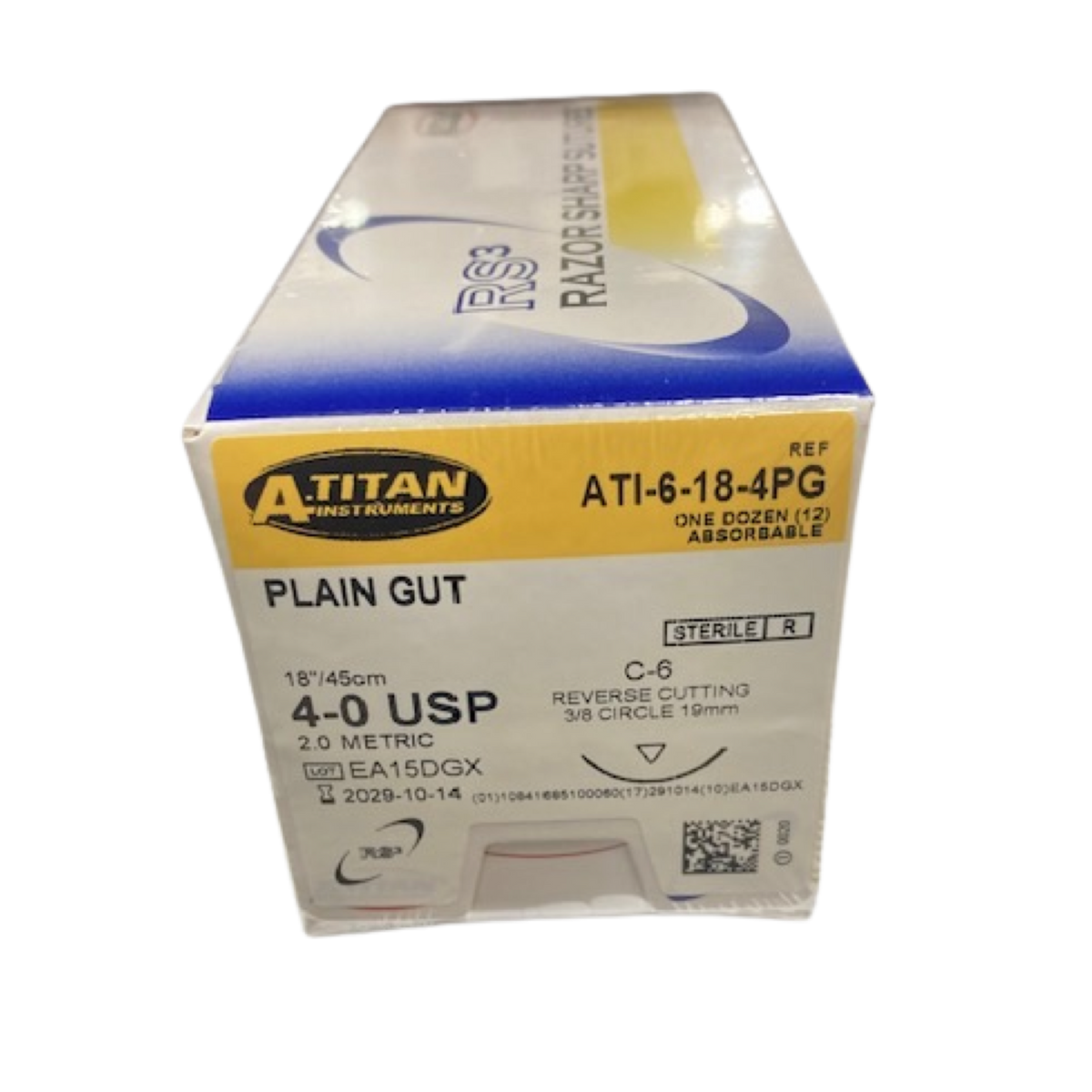 Absorbable Plain Gut Suture, 18", C-6