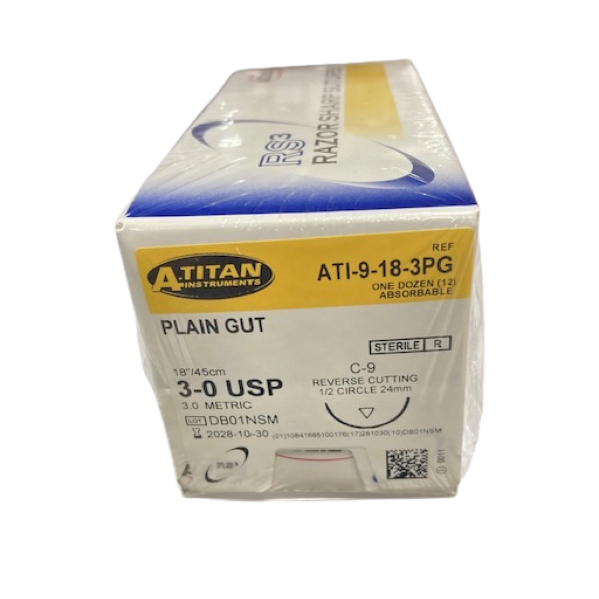Absorbable Plain Gut Suture, 18", C-9