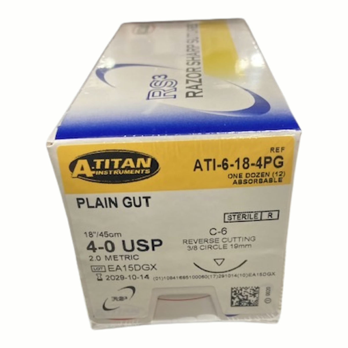 Absorbable Plain Gut Suture, 18", C-6