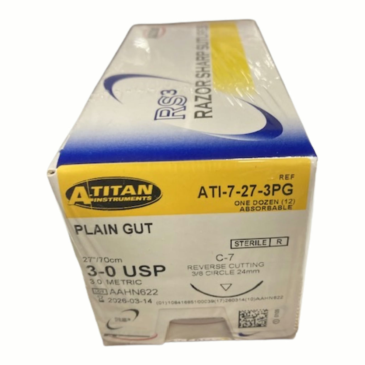 Absorbable Plain Gut Suture, 27", C-7